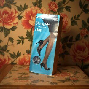 CVS Shaper Pantyhose By Leggs Navy Q Silky Sheer Leg Sheer Toe